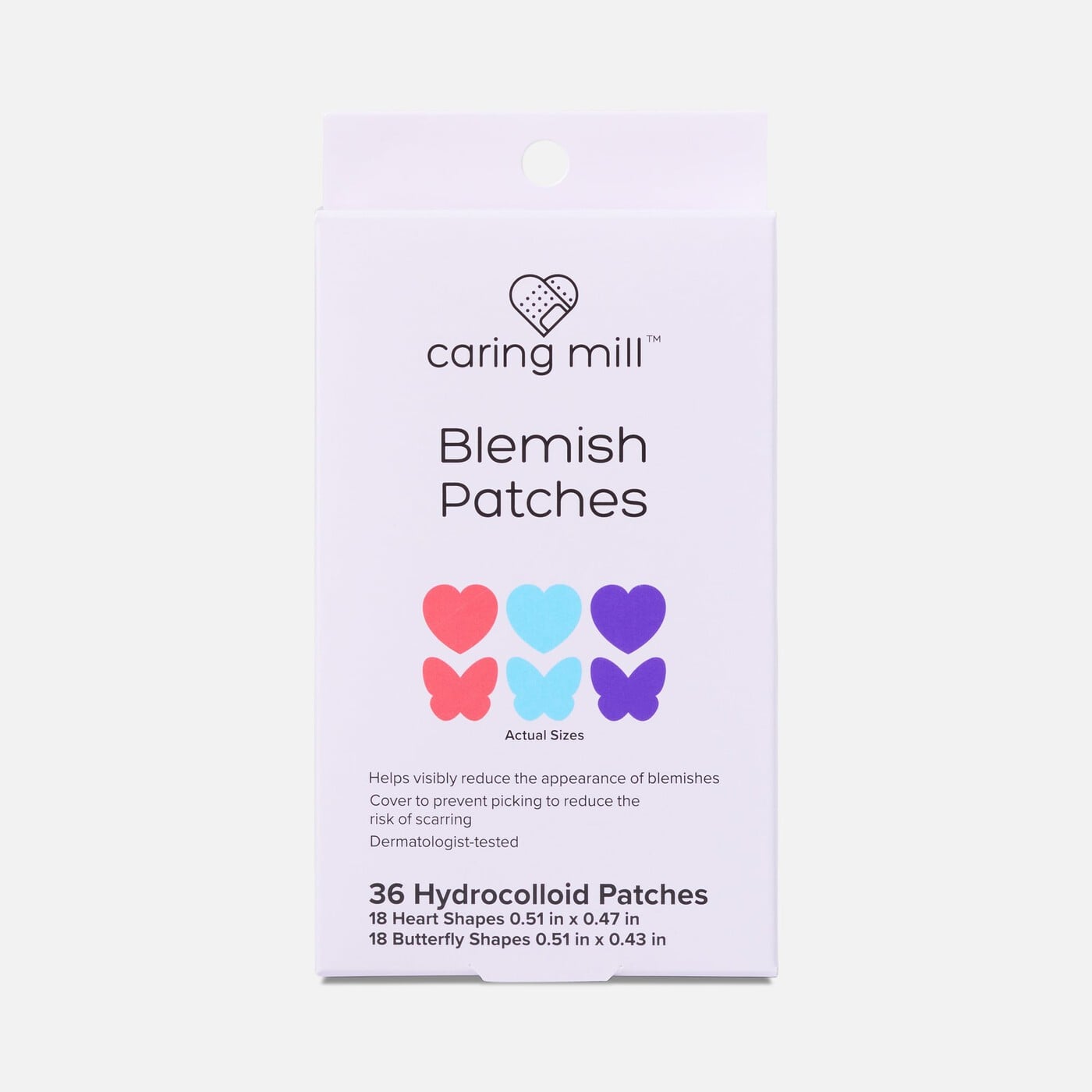 Caring Mill Colors & Shapes Acne Patch, 36 ct