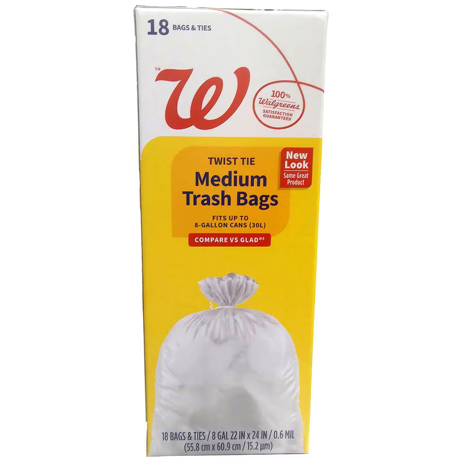 Walgreens Trash Bags Medium