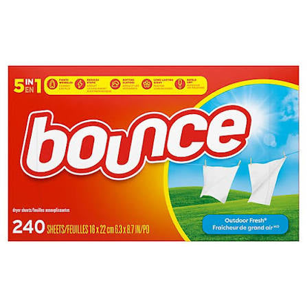 Bounce Dryer Sheets (Outdoor Fresh) 240 Sheets