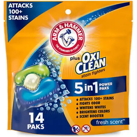 Arm & Hammer 5 in 1 + Oxi Clean Power Paks (Fresh Scent)