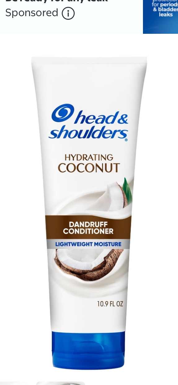 Head and Shoulders Dandruff Conditioner, Hydrating Coconut, Lightweight Moisture, Color Safe, 10.9 fl oz