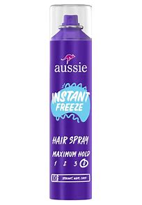 Aussie Instant Freeze Hair Spray for Curly Hair, Straight Hair, and Wavy Hair
