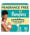 Pampers Swaddlers Diapers, Fragrance Free, Hypoallergenic, Absorbent, Pediatrician Recommended, Skin Safe