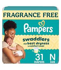 Pampers Swaddlers Diapers, Fragrance Free, Hypoallergenic, Absorbent, Pediatrician Recommended, Skin Safe