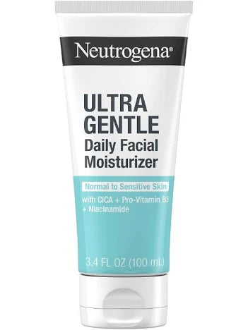 Neutrogena Fragrance Free Daily Facial Moisturizer, Face & Neck Moisturizer for Sensitive Skin with Vitamin B3, Pro-Vitamin B5 & Vitamin E Supports Skin's Dynamic Barrier, 3.4 fl. oz