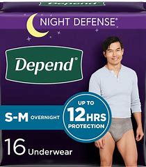 Depend Night Defense Adult Incontinence Underwear for Men, Overnight
