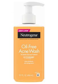 Neutrogena Oil-Free Acne Face Wash - Facial Cleanser with Salicylic Acid, Daily Cleanser for Oily & Acne-Prone Skin, Clears & Helps Prevent Breakouts, Clear Formula, 9.1 fl. oz.