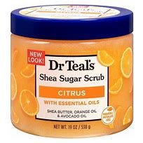 Dr Teals Shea Sugar Scrub Citrus 19oz Jar