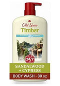 Old Spice Men's Body Wash Timber with Sandalwood - 30 fl oz: For Normal Skin, Liquid Form, Basic Cleansing, Whole Body