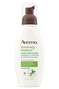 Aveeno Positively Radiant Clear Complexion Foaming Facial Cleanser, 6 Fl oz